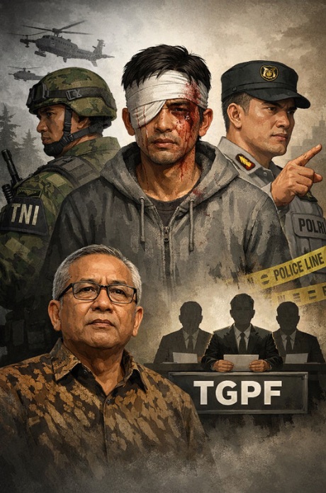 Kasus Andrie Yunus, TNI vs Polri beda versi