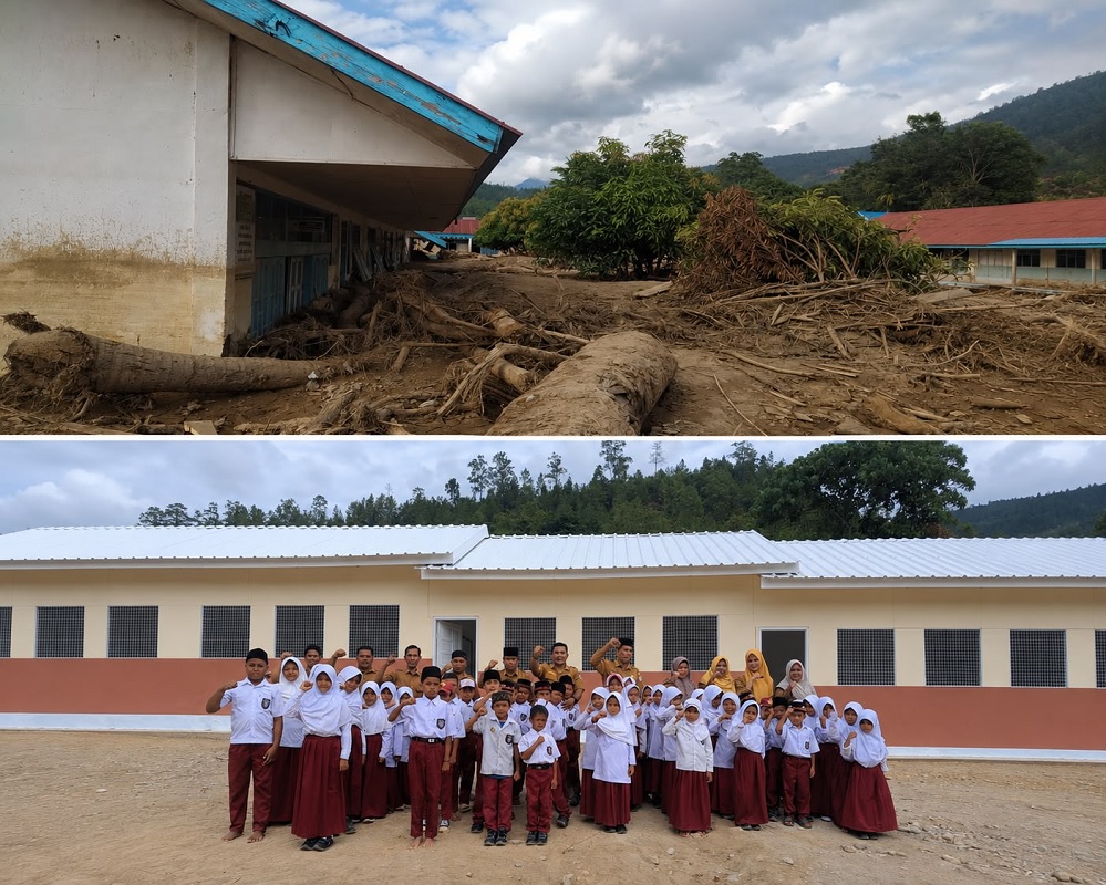 Ruang kelas darurat mulai difungsikan, Siswa SDN 10 Linge kini belajar lebih nyaman